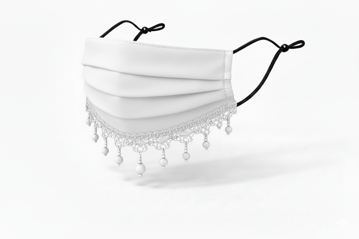 Classic Pearl Lace Face Mask - Jersey Face Mask