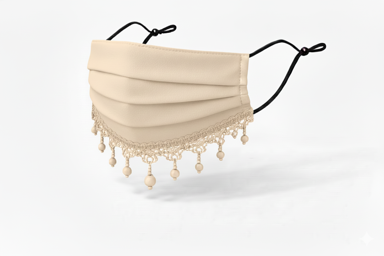Classic Pearl Lace Face Mask - Jersey Face Mask