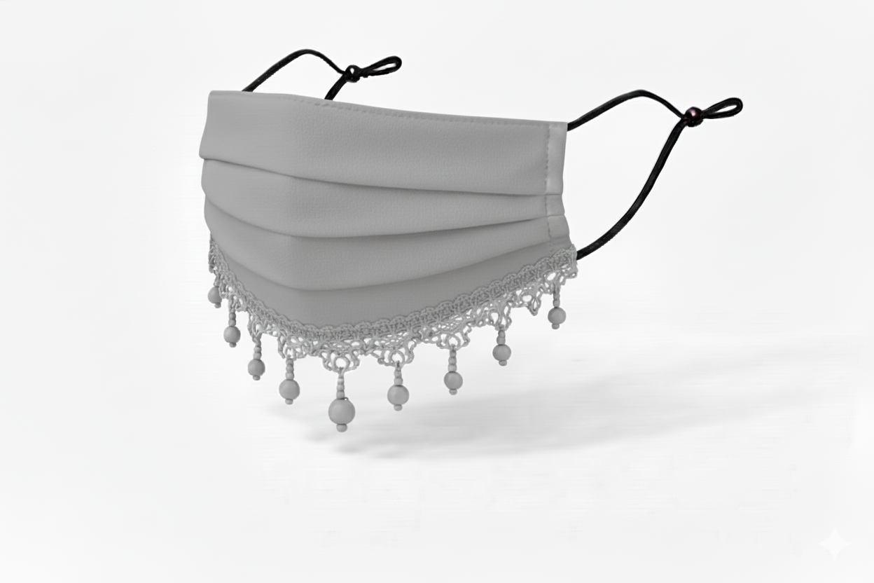 Classic Pearl Lace Face Mask - Jersey Face Mask