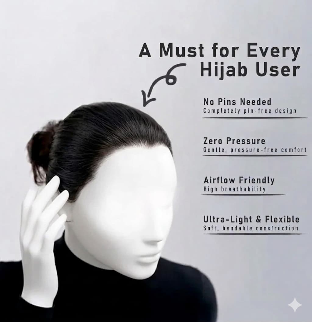 Hijab ⭐ Non Slip, Anti Sweat Stopper Bands - Nylon